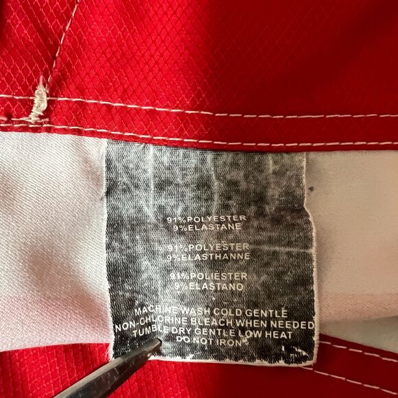 O’Neill‎ Hyperfreak Boardshorts Size 31 Trunks Colorblock Stripe Stretch Red - Picture 5 of 16